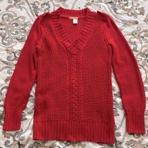 DKNY RED LONG WOMEN’S SWEATER SIZE M